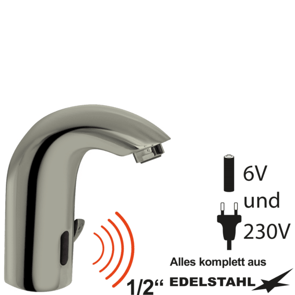 Sensor-Einlochbatterie 1/2" 230V/6V universal mit Batteriefach und Netzstecker