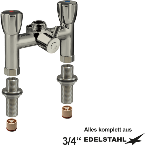 mit 1/2" Stutzen 1/2" Sitz für Auslauf 3/4"x18