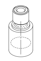 Hülse M8x1 AG - M10x1 IG L28 Messing roh