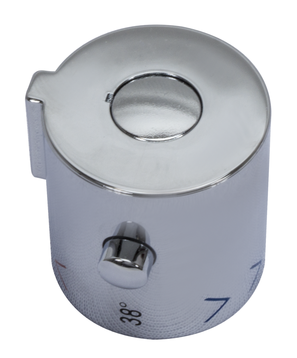 Griff zu Wandbatterie verchromt mit Abgang unten