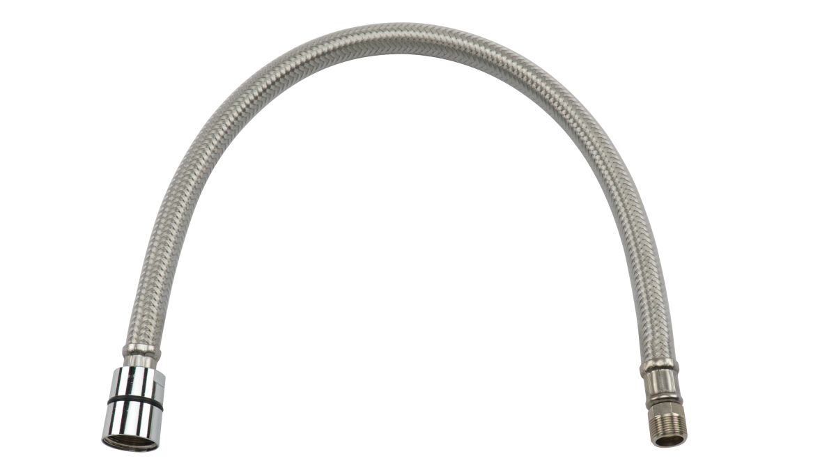 Gewebe-Schlauch L 550 M15x1 AG x 1/2" Hülse