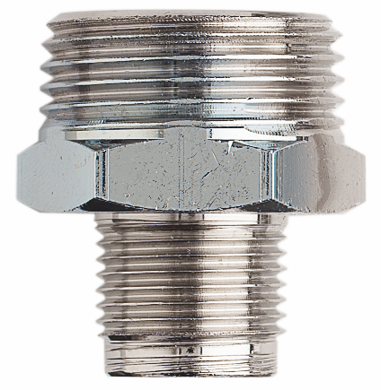 Gewindenippel 3/8" x 3/4" (AG x AG) verchromt