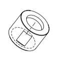 Überwurfmutter 3/8" SW 19 chrom