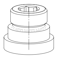 Schraube M10x1 AG zu 3/8" + M15 ÜM