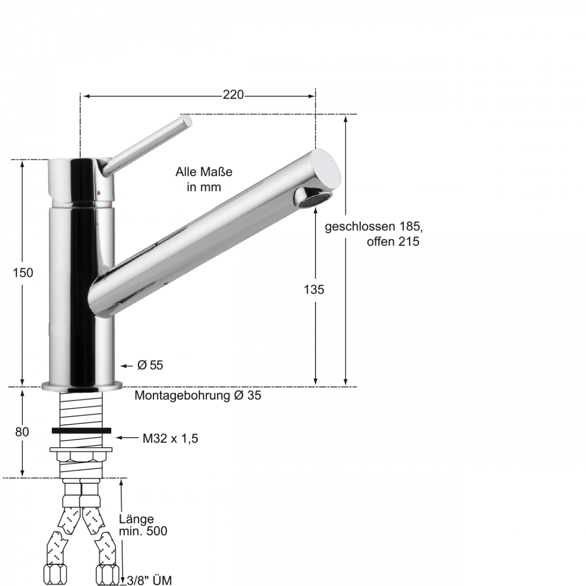 alix Spültischbatterie 1/2" – Bild 2