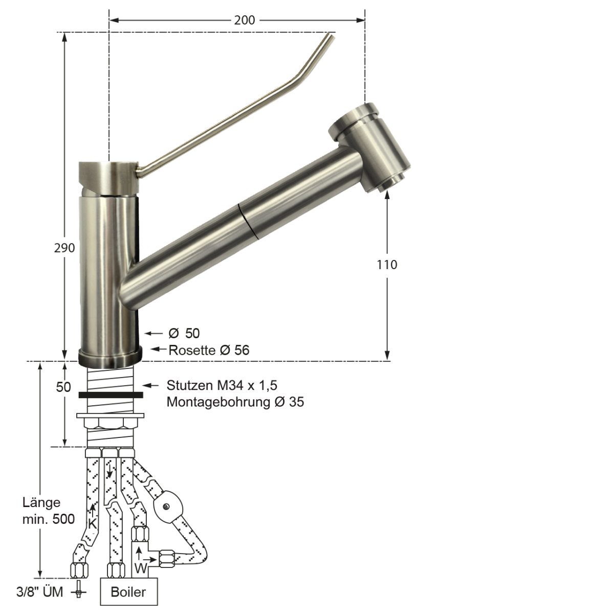 exis Spültischbatterie 1/2" ND – Bild 2