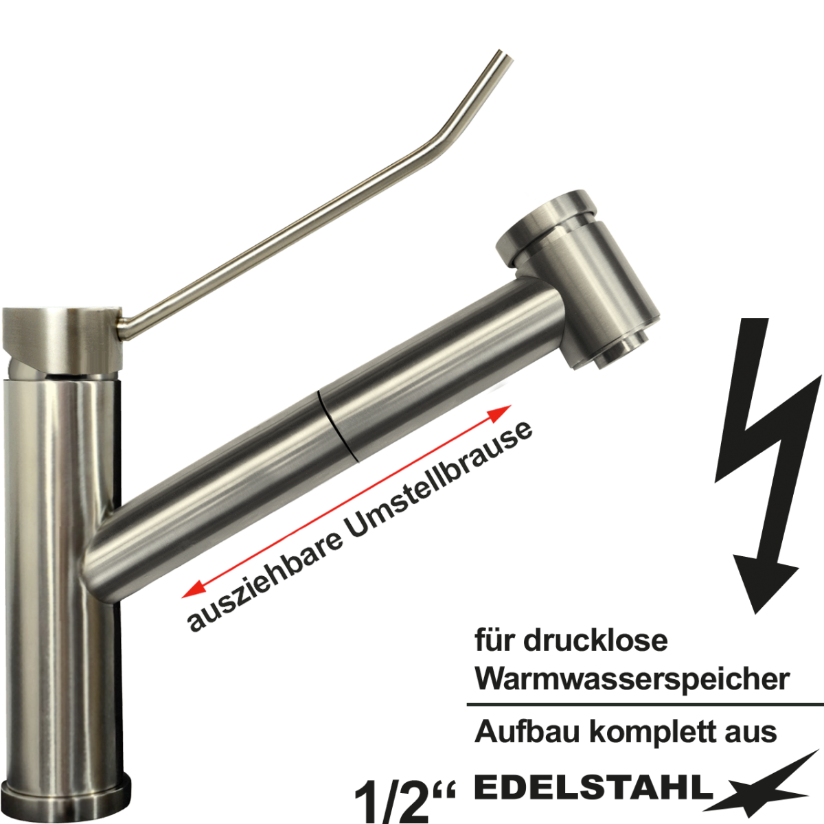 exis Spültischbatterie 1/2" ND