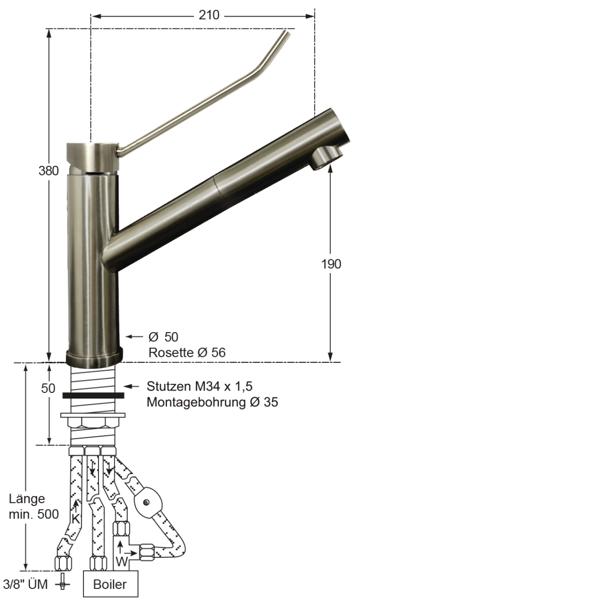 exis Spültischbatterie 1/2" ND – Bild 2