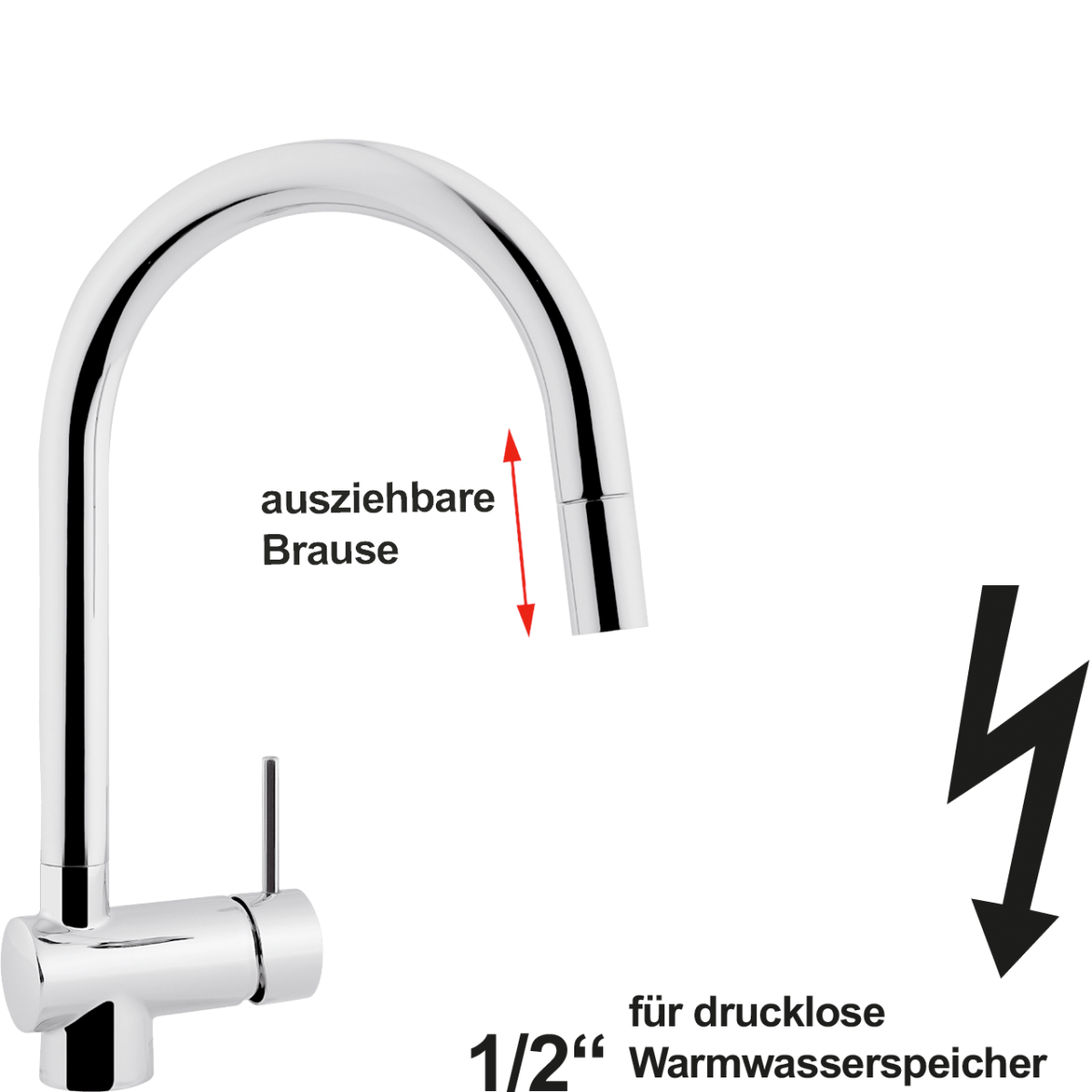 vita Spültischbatterie 1/2"