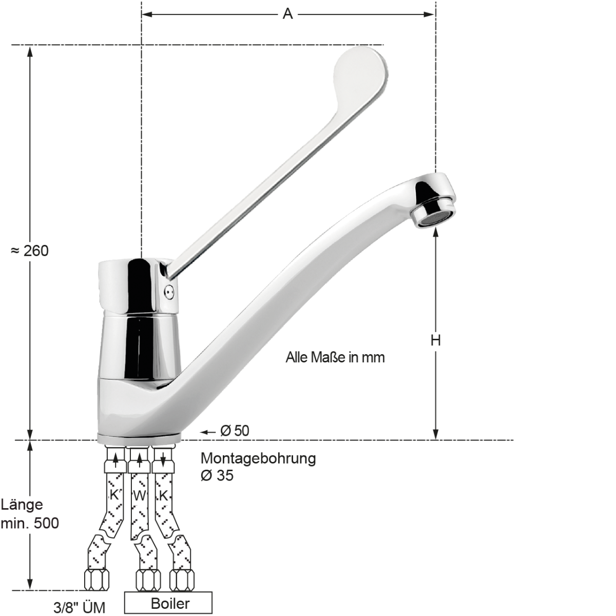 juna Spültischbatterie 1/2" – Bild 2