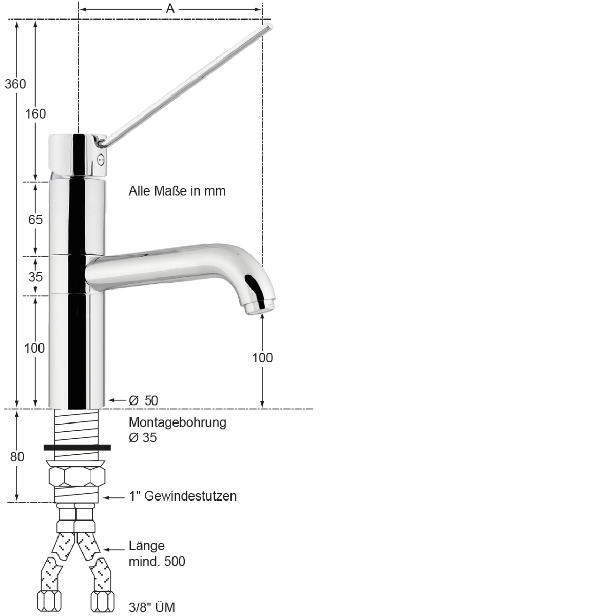 zaya Spültischbatterie 1/2" – Bild 2