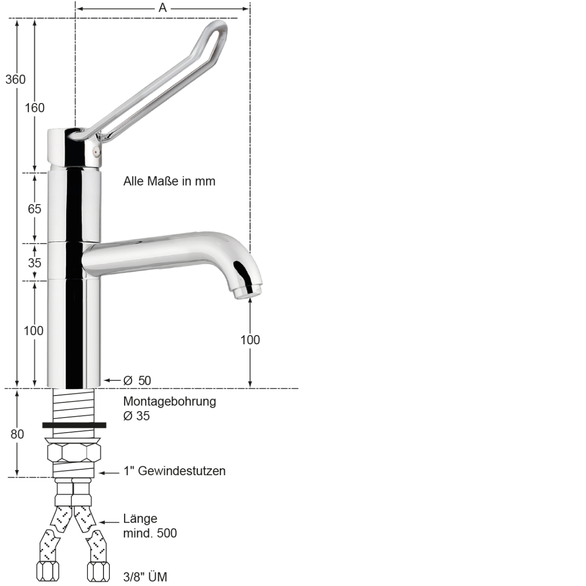 zaya Spültischbatterie 1/2" – Bild 2