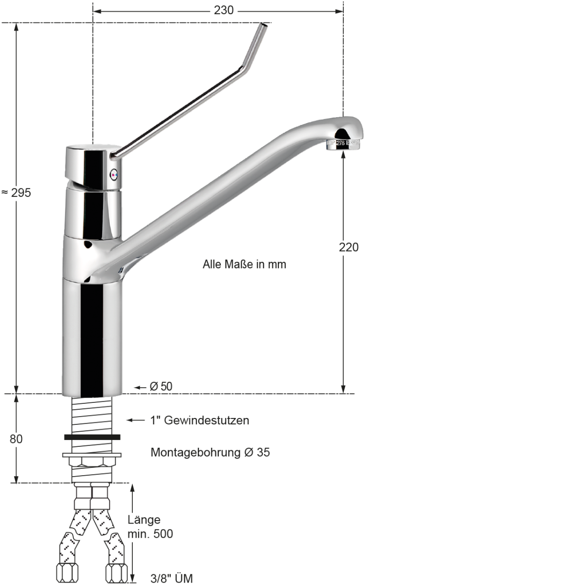 puna Spültischbatterie 1/2" – Bild 2