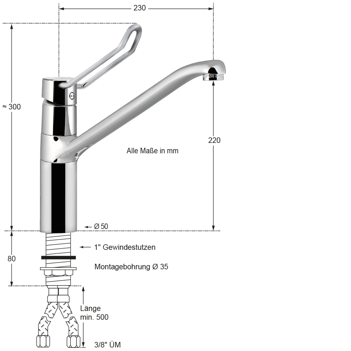 puna Spültischbatterie 1/2" – Bild 2