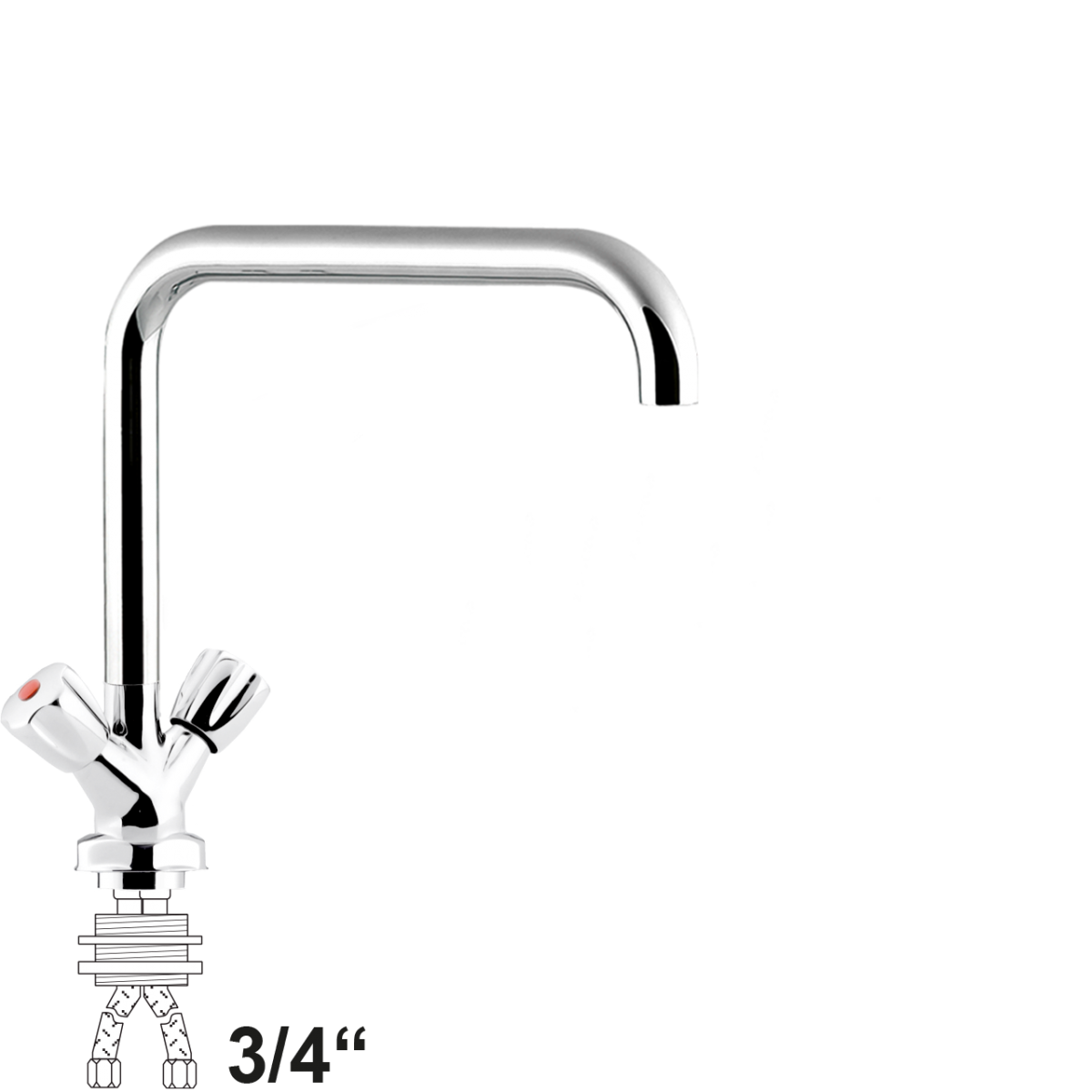 chief Einlochbatterie 3/4"