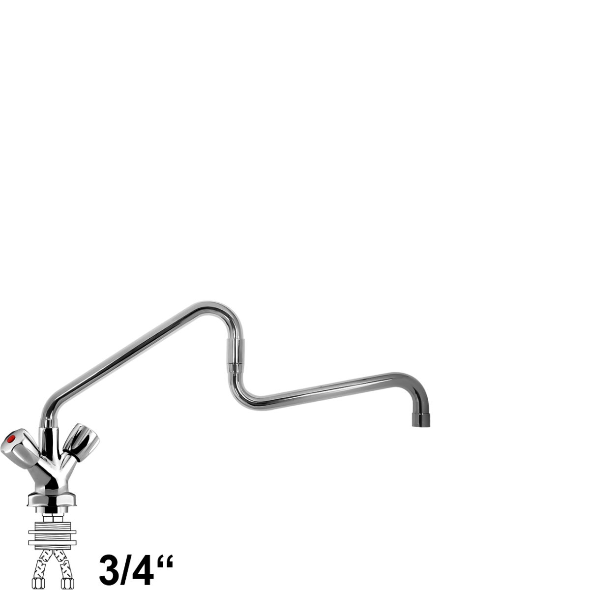 chief Einlochbatterie 3/4"