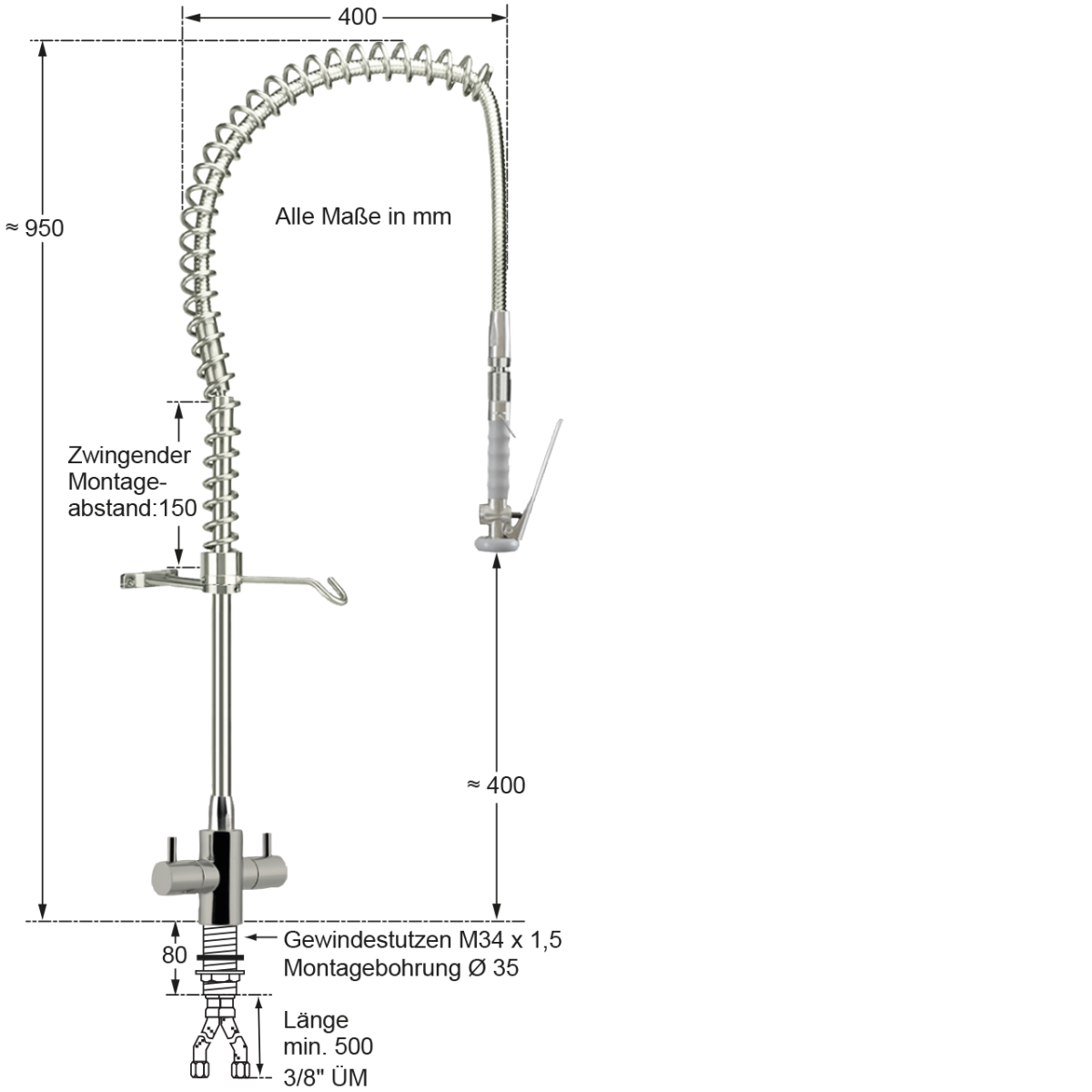 luxatop Geschirrwaschbrause 1/2" – Bild 2