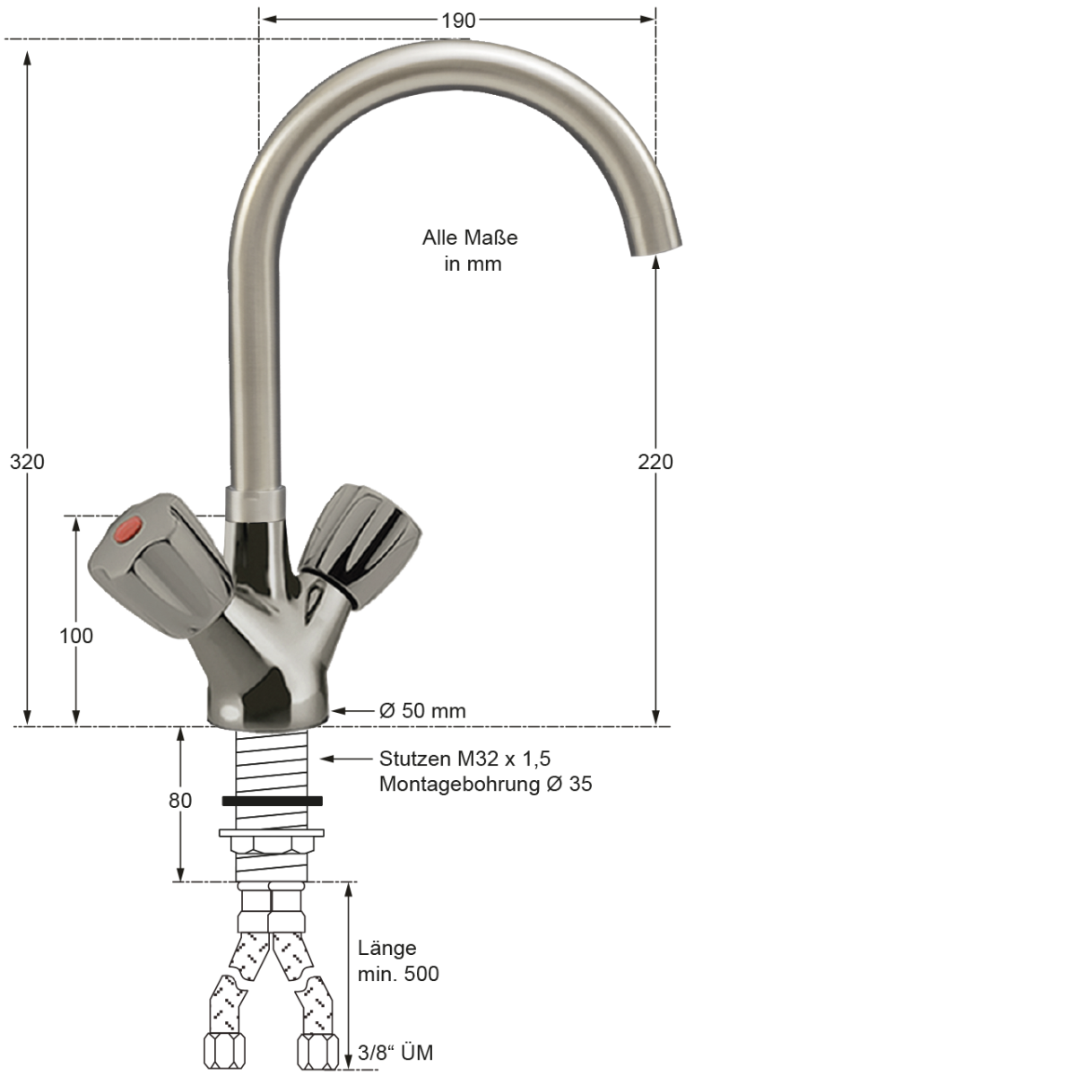 texor Einlochbatterie 1/2" ND – Bild 3
