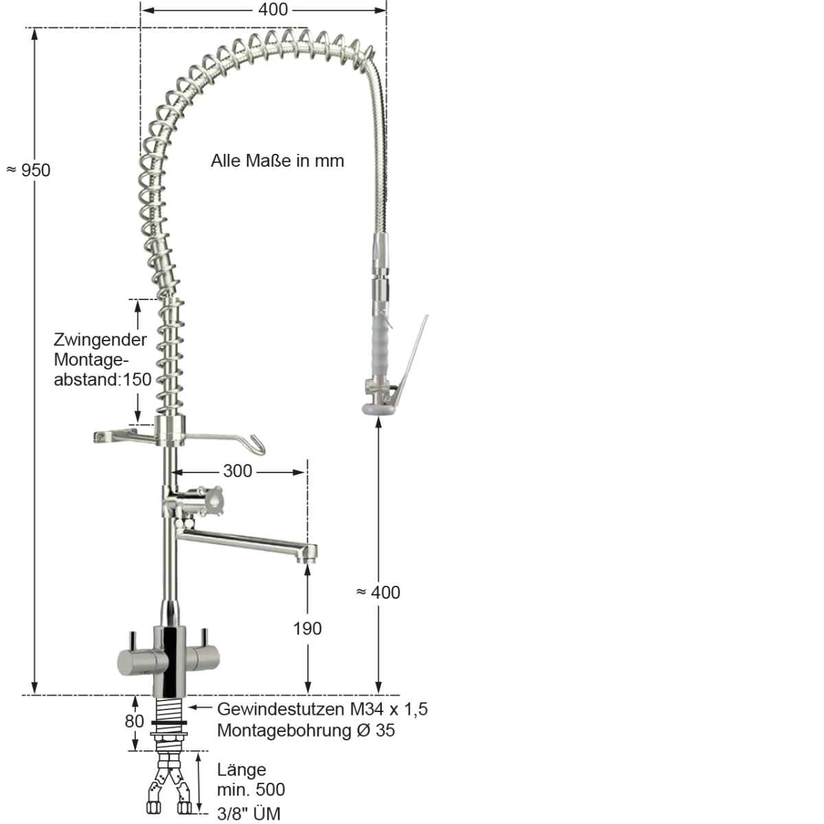 luxatop Geschirrwaschbrause 1/2" – Bild 2