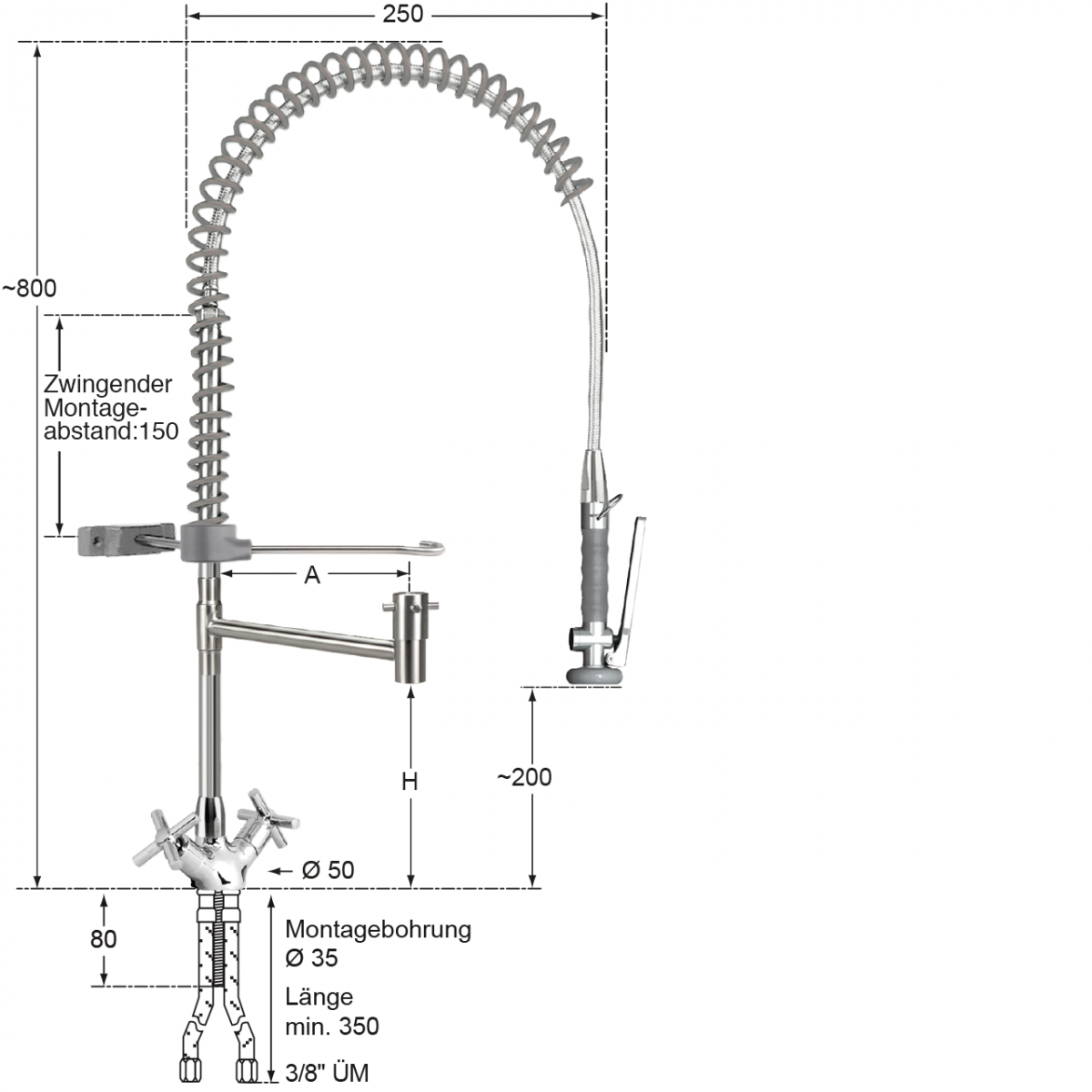 eco Geschirrspülbrause 1/2" – Bild 2