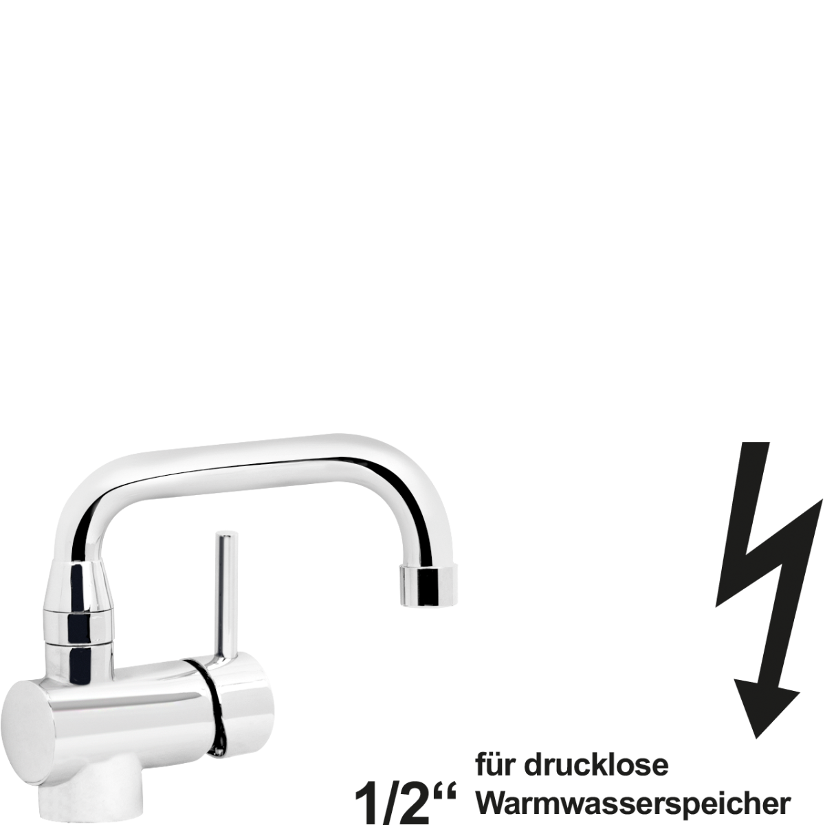 vanio Spültischbatterie flach 1/2" ND