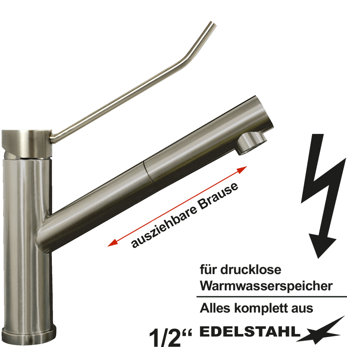 exis Spültischbatterie 1/2" ND