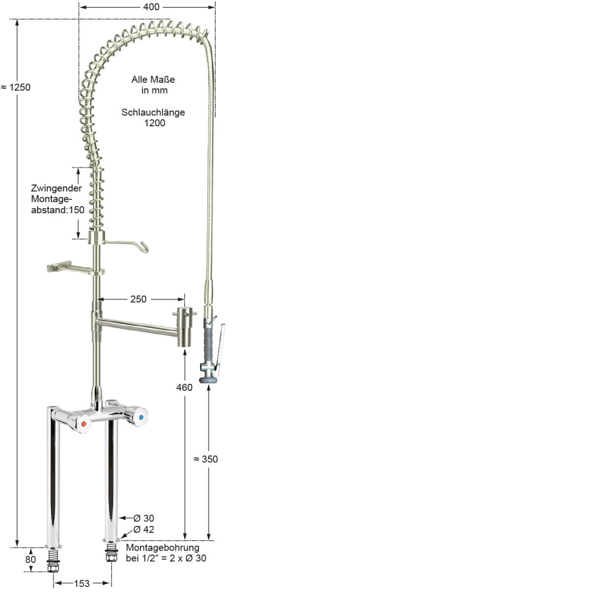 gastrotop Vorspülbrause 1/2" – Bild 2