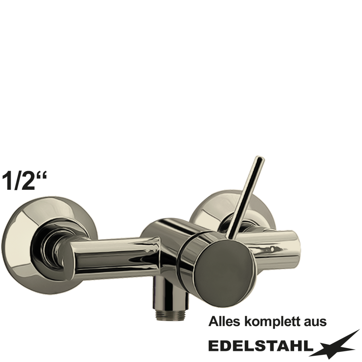 master Wandbatterie 1/2" Abgang unten VA