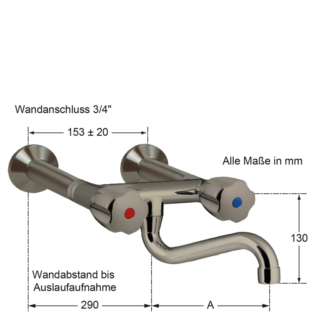 classic Wandbatterie 3/4"