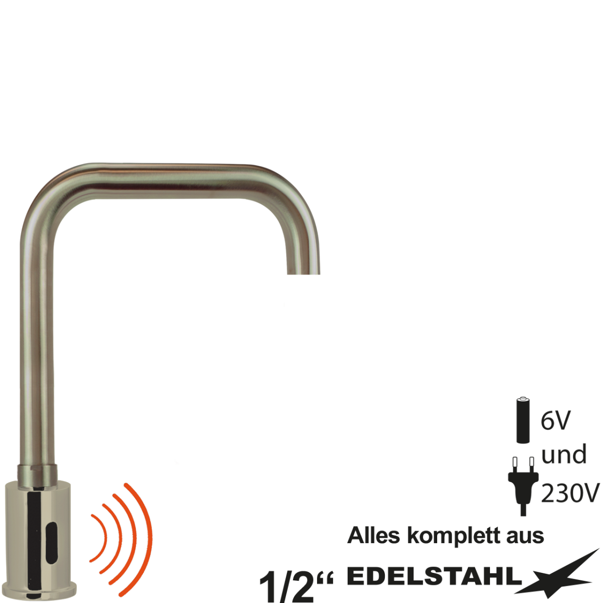 ping Sensor-Ventil schwenkbar ohne Mischer 1/2"