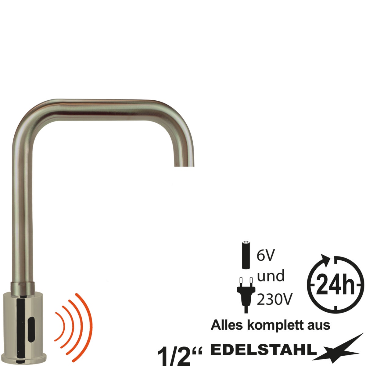 ping Sensor-Ventil schwenkbar ohne Mischer 1/2"