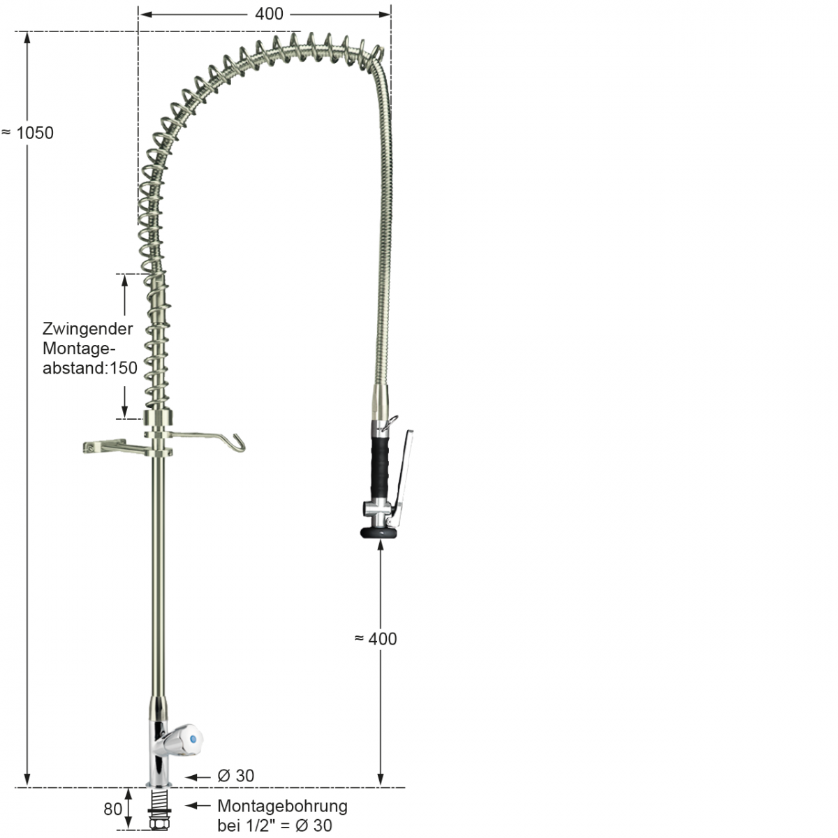 praktic Vorspülbrause 1/2" – Bild 2