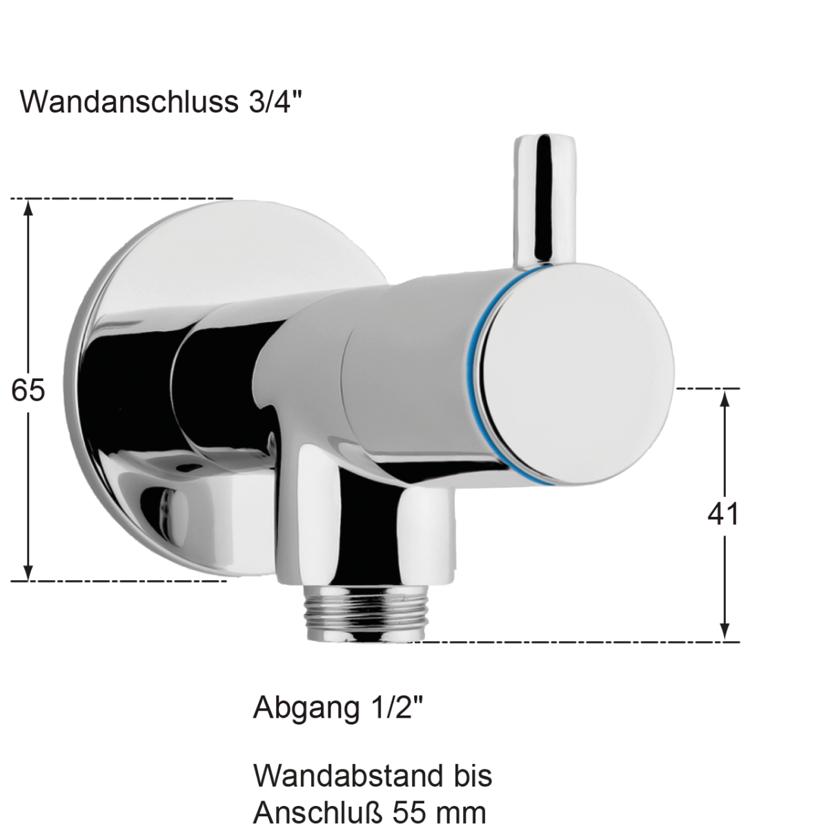 profi Wandventil 3/4" x 3/4" keramisch Staffelpreise – Bild 2