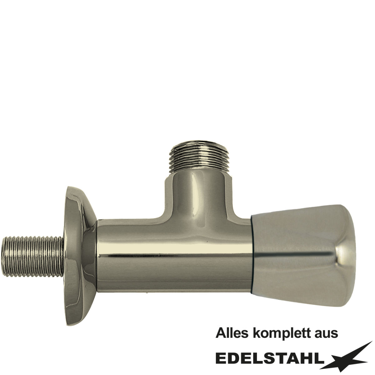 Eckventil 1/2" x 3/4" aus Edelstahl