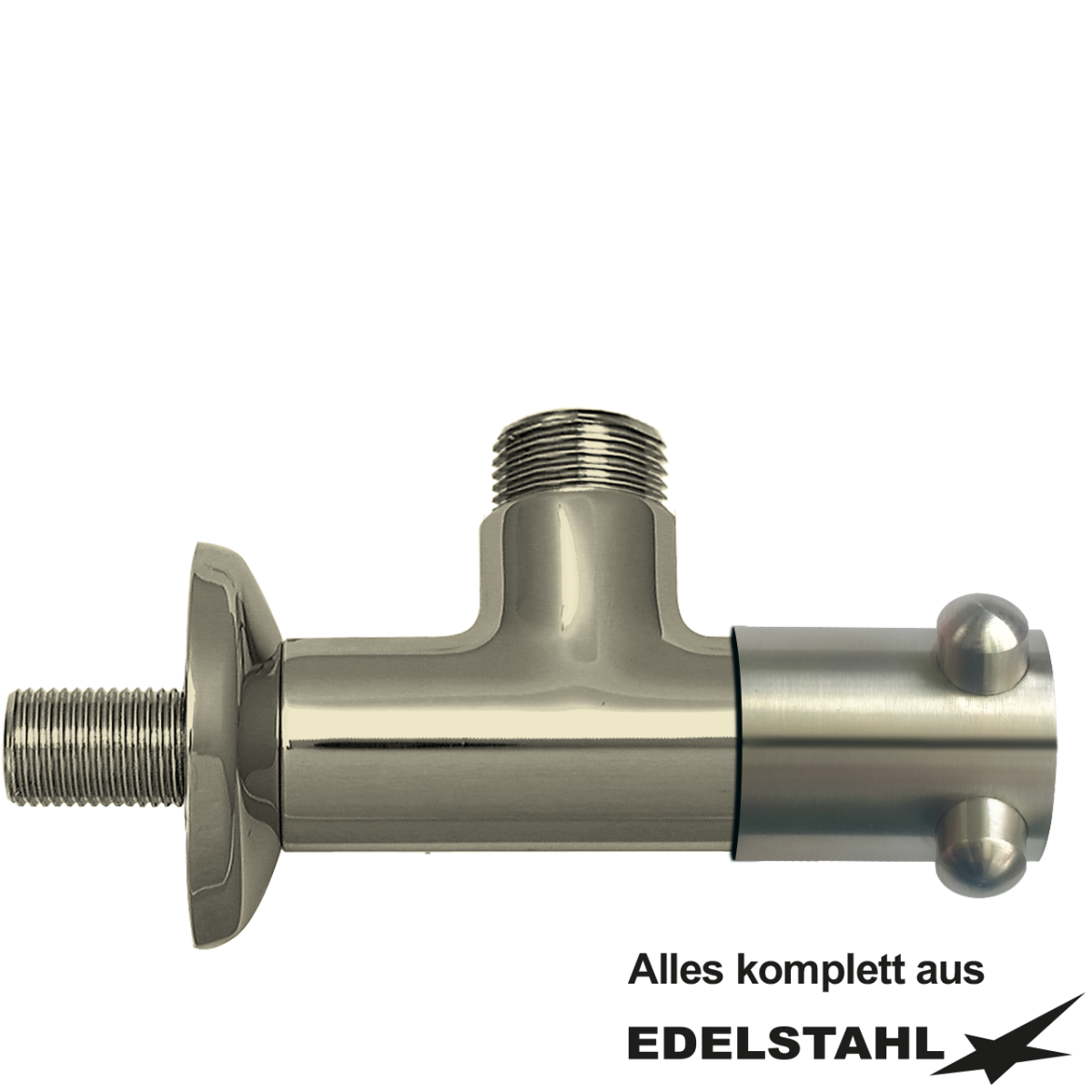 Eckventil 1/2" x 3/4" aus Edelstahl