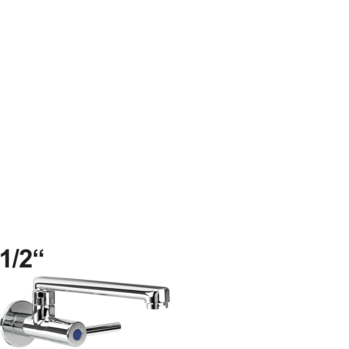 silver Wandventil 1/2"