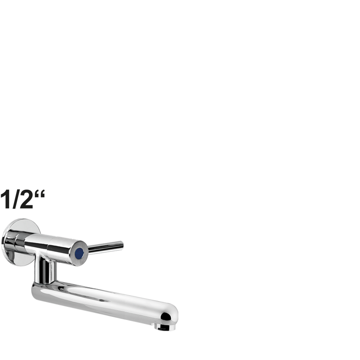 silver Wandventil 1/2"