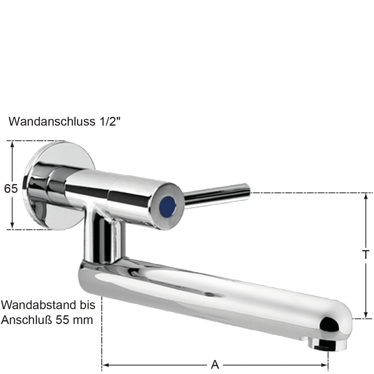 silver Wandventil 1/2" – Bild 2