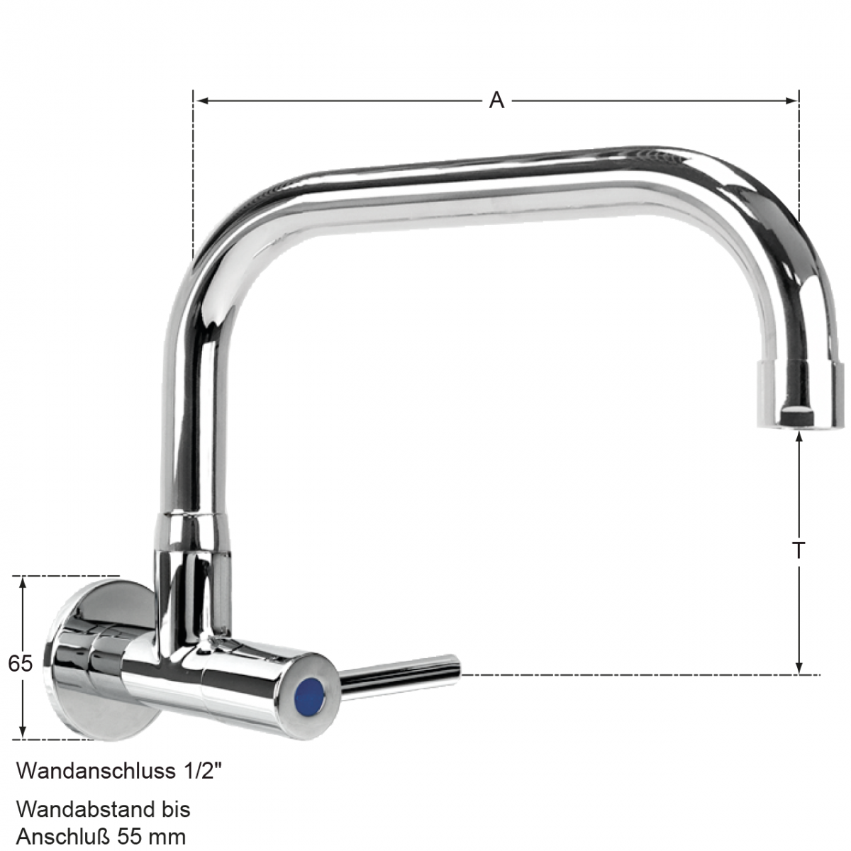 silver Wandventil 1/2" – Bild 2