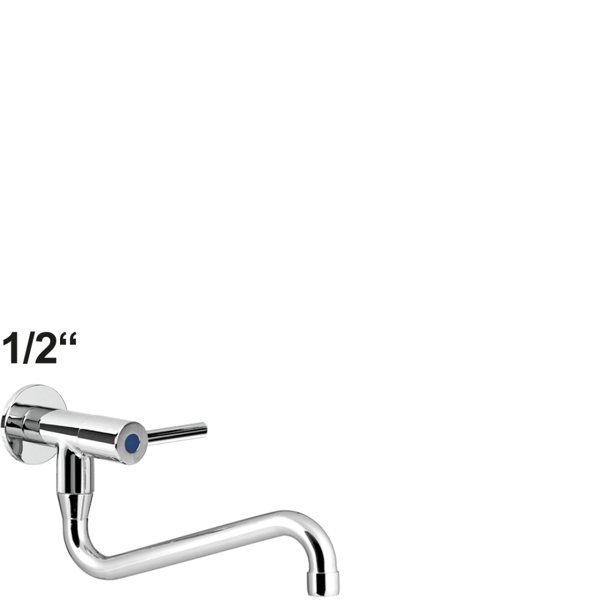 silver Wandventil 1/2"