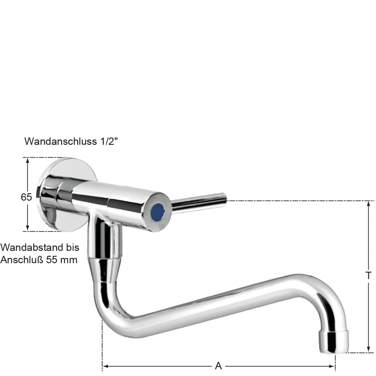 silver Wandventil 1/2" – Bild 3