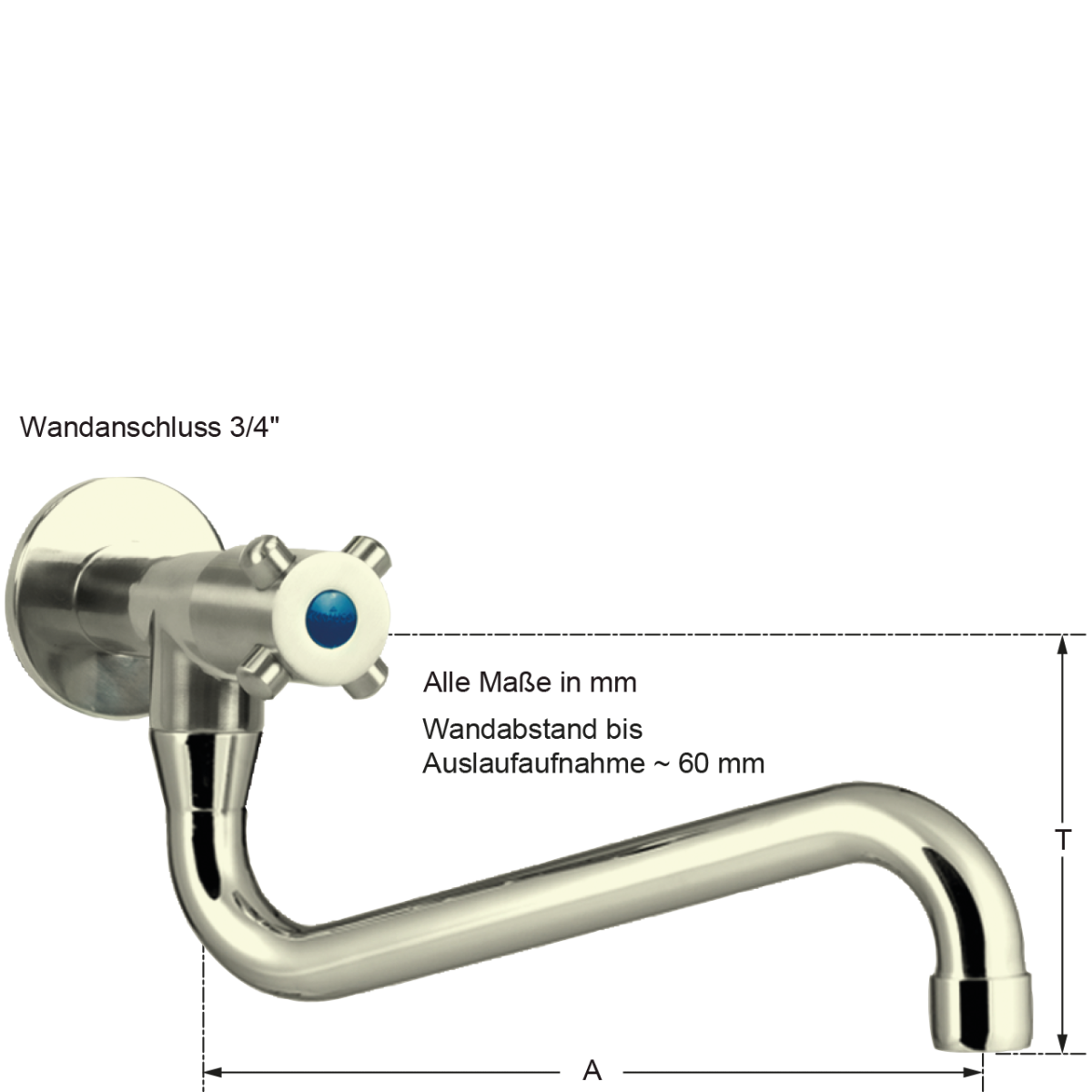 clasix Wandventil 3/4"