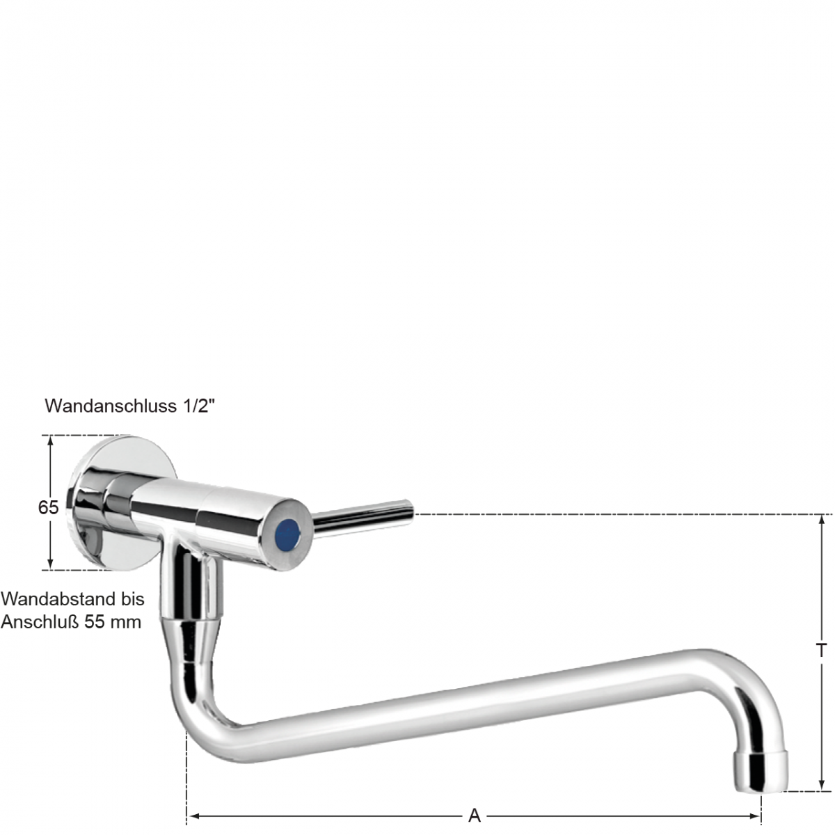 silver Wandventil 1/2" – Bild 2