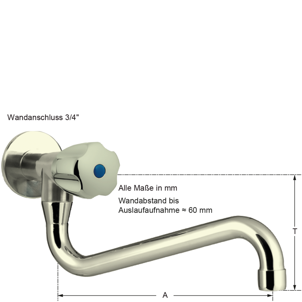 clarix Wandventil 3/4"