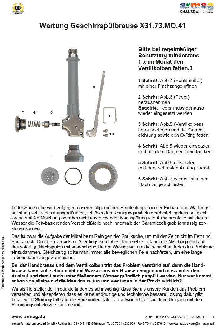 meditop VE-Wasser Instrumentenbrause 1/2" – Bild 2