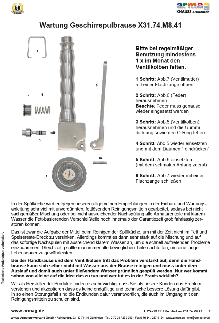 meditop VE-Wasser Instrumentenbrause 1/2" – Bild 5