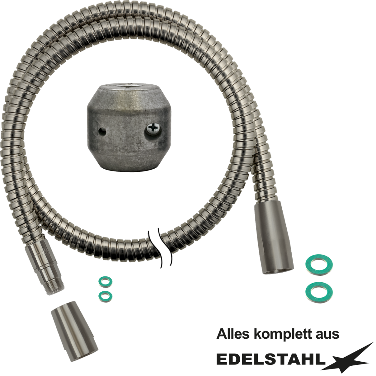 Edelstahlschlauch 2x 1/2" IG 2-tlg. 3