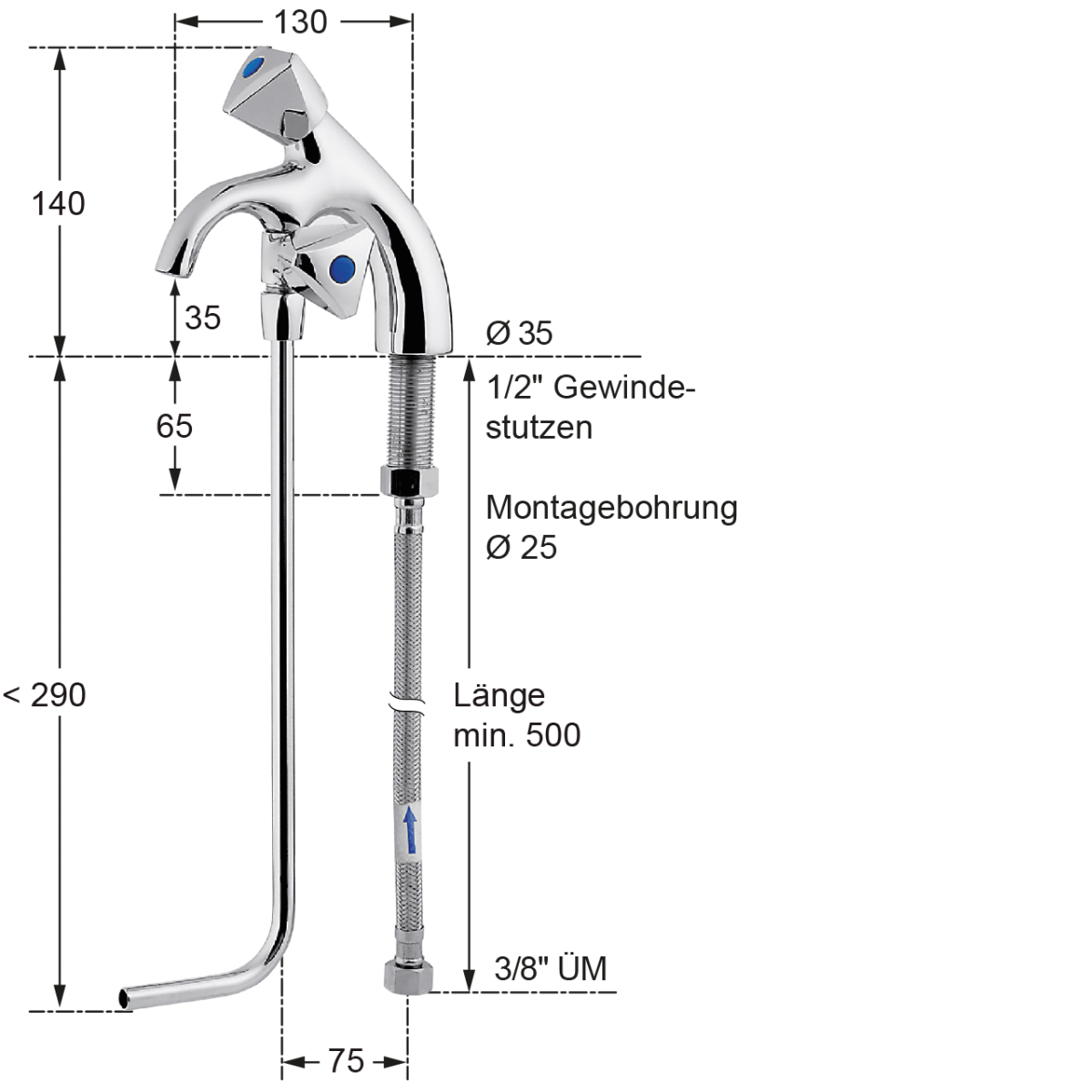 fresh Thekenarmatur 1/2" Staffelpreise – Bild 2
