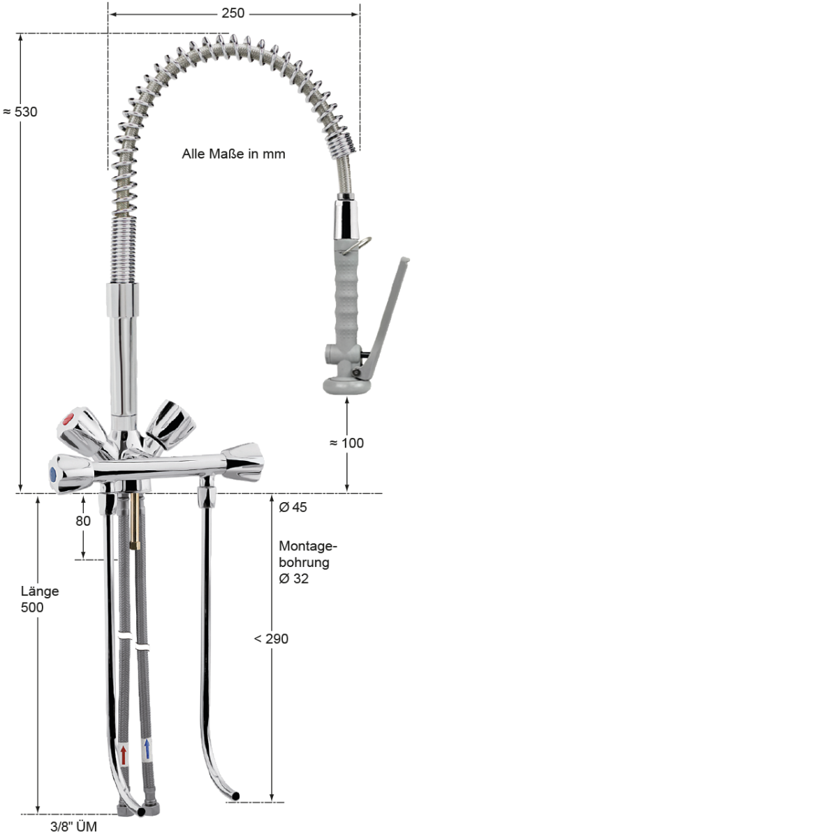 fresh Thekenarmatur 1/2" – Bild 2