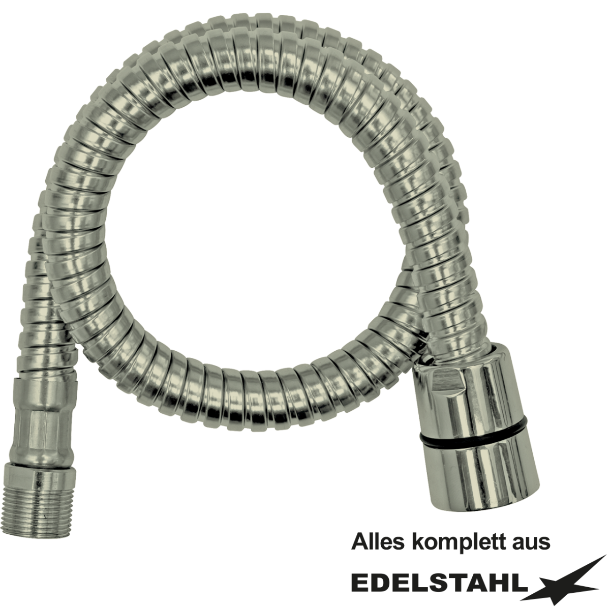 Edelstahlschlauch L 1500 mm 1/2" IG x M 15 AG